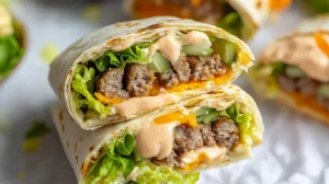 Homemade Big Mac Wraps With Special Sauce