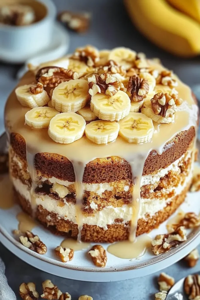 Banana and Walnut Cake Recipe