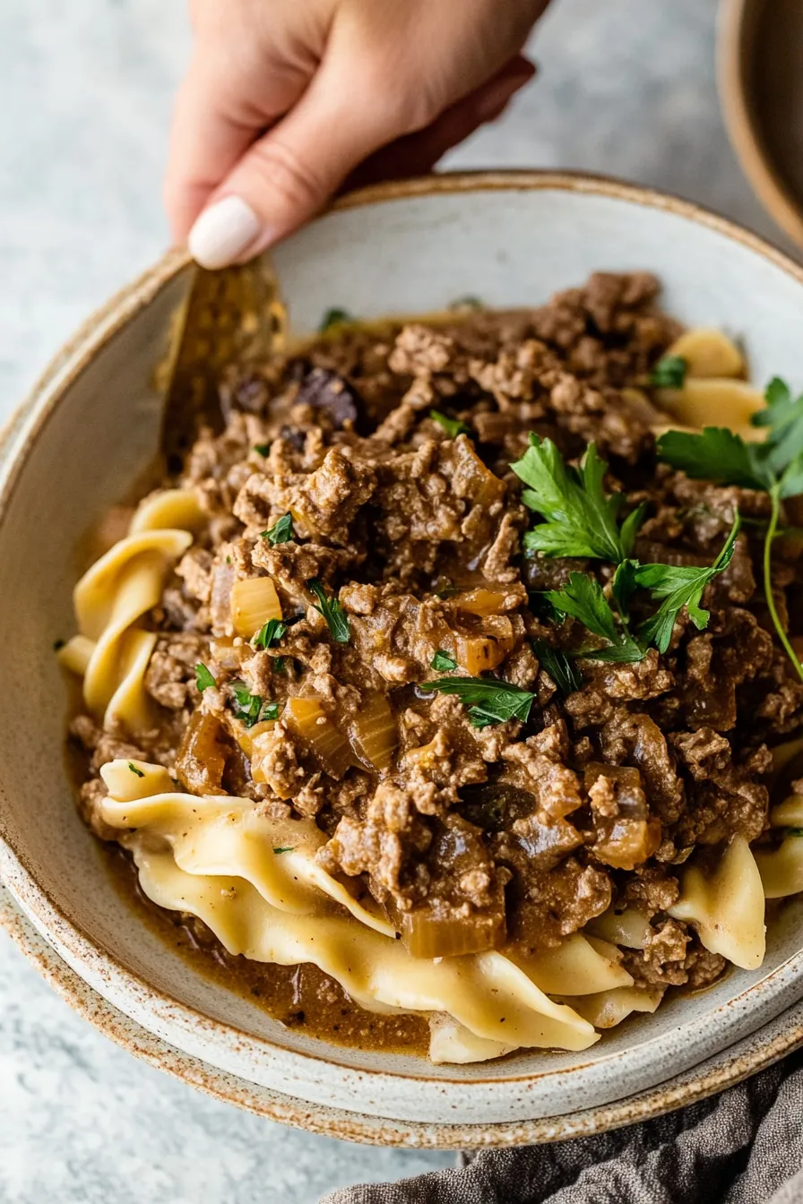 Ground Beef Stroganoff