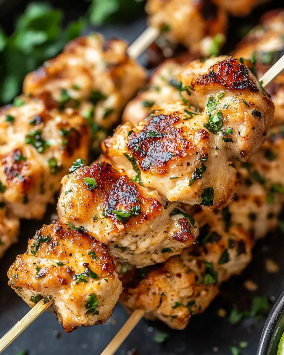The Right Way To Make Garlic Parmesan Chicken Skewers