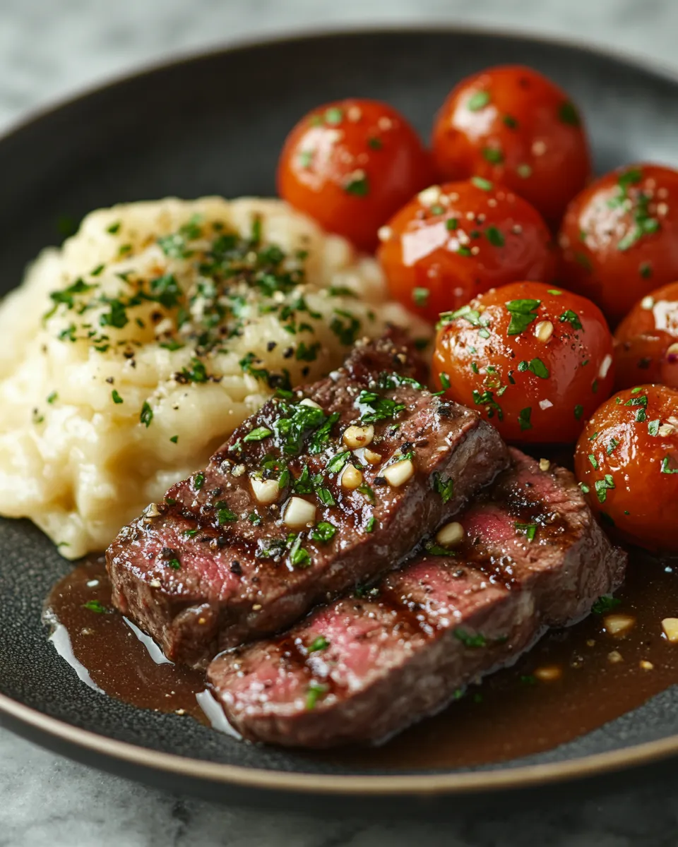 The Best Bavette Steak with Irresistible Roasted Garlic Pan Sauce Recipe