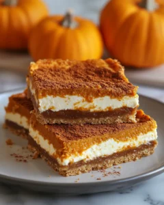 Pumpkin Pie Bars with Cream Cheese Swirl Recipe 31 0 0 73