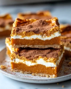 Pumpkin Pie Bars with Cream Cheese Swirl Recipe 30 0 2 87