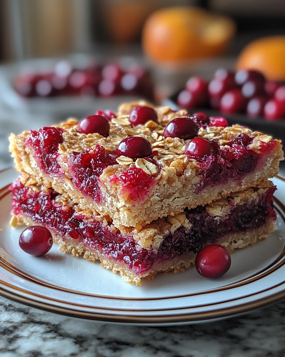 The Best Cranberry Oatmeal Bars Recipe
