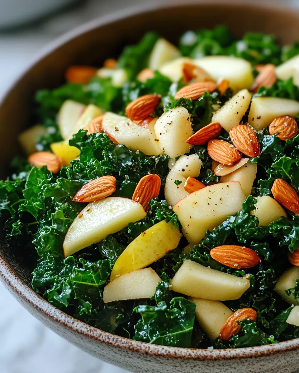 The Best Kale Salad with Apples & Toasted Almonds Recipe