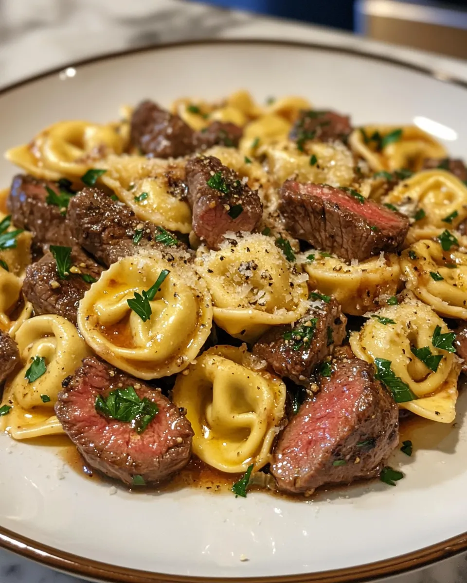 The Best One-Pan Steak Bite Tortellini Recipe