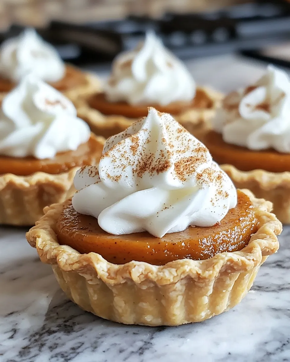 Mini Pumpkin Pies With Whipped Cream Recipe