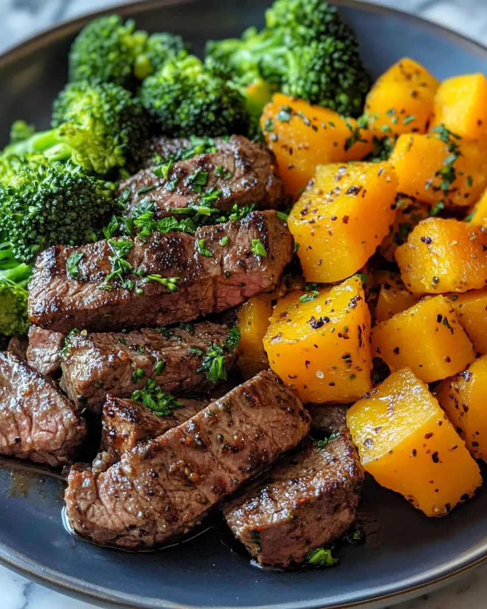 Paprika & Herb Beef with Butternut Squash & Broccoli Recipe
