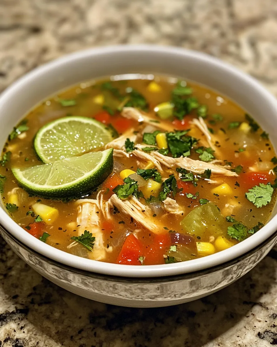 Zesty Lime Chicken Soup Recipe