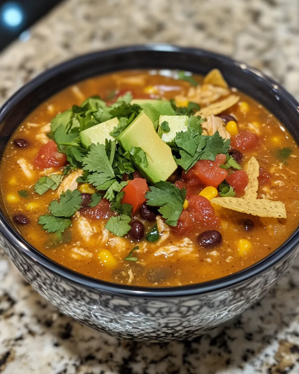 Spicy Chicken Tortilla Soup Recipe