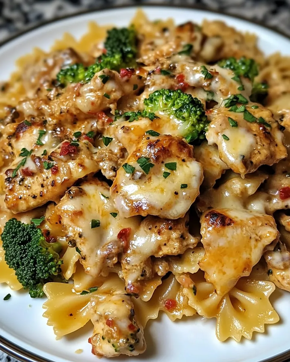 Cowboy Butter Lemon Bowtie Chicken with Broccoli Recipe